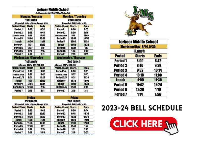 Lorbeer Bell Schedule image for website news section 